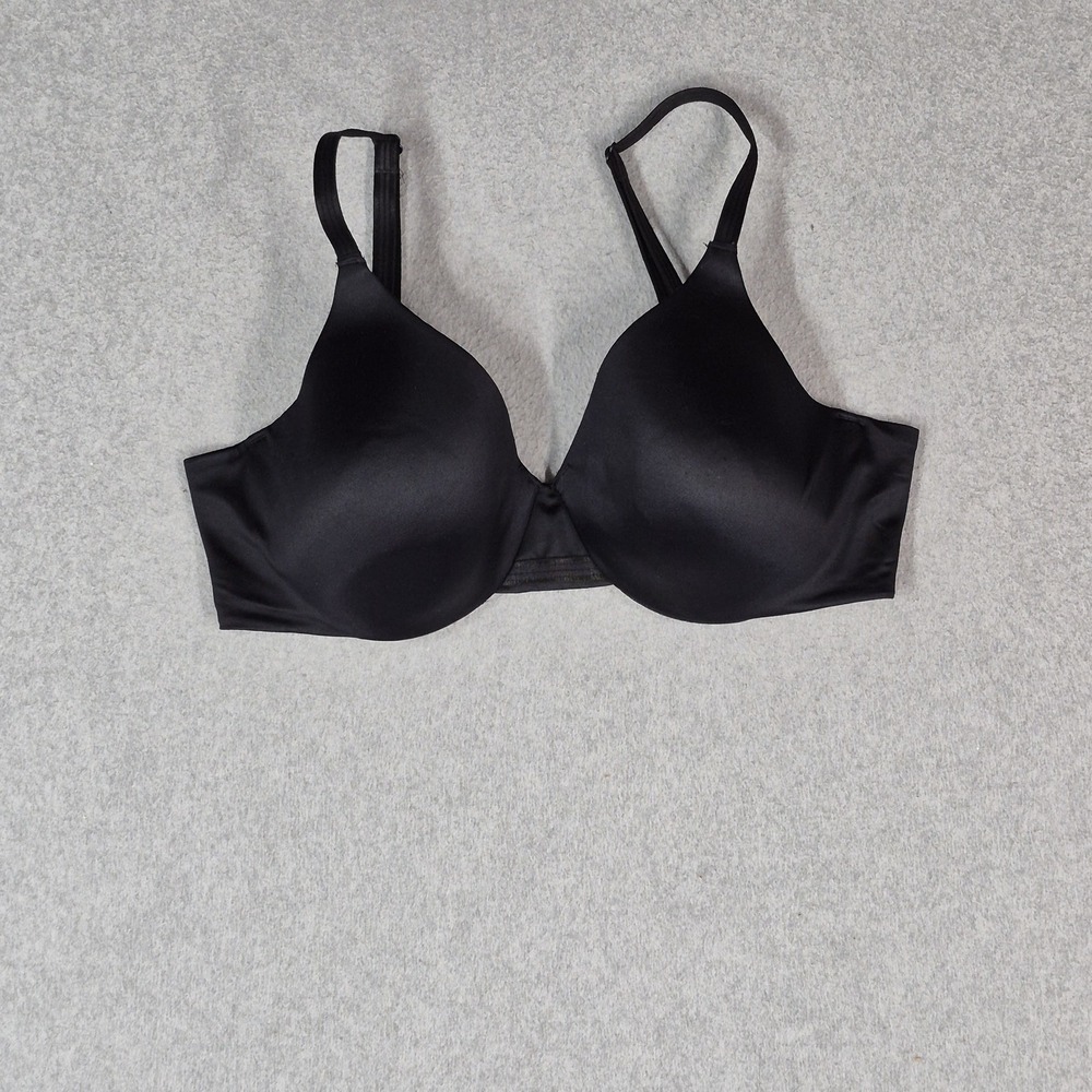 Bali Women Bra 36C Black T Shirt Underwired Lightly Lined Adjustable Straps